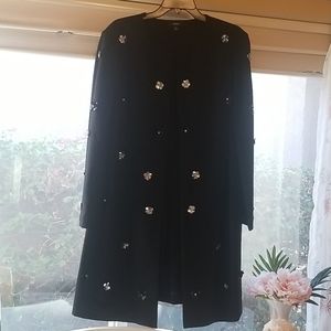 Alfani long Jacket With Sequined flowers